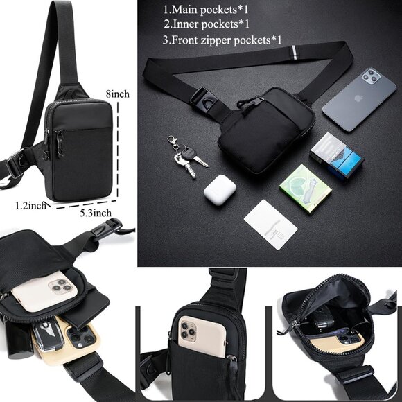 Lightweight Crossbody Mini Bag - Stylish Waterproof Design for All Activities - Picture 4 of 8